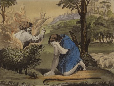 Moses und der brennende Dornbusch von English School