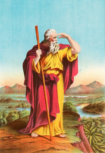 Moses betrachtet das gelobte Land von English School