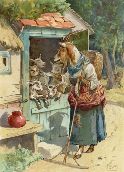 Mutter Ziege und ihre Kleinen von English School