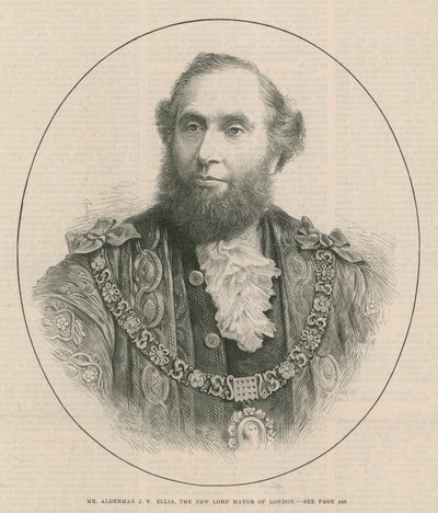 Mr Alderman J W Ellis, der neue Lord Mayor von London von English School