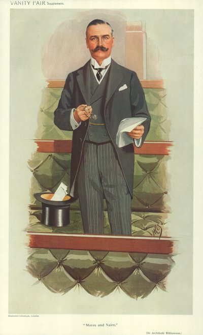 Mr Archibald Williamson, Moray und Nairn, 16. Dezember 1909, Vanity Fair Karikatur von English School