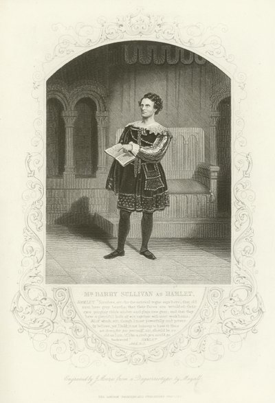 Mr. Barry Sullivan als Hamlet, Akt II, Szene ii von English School