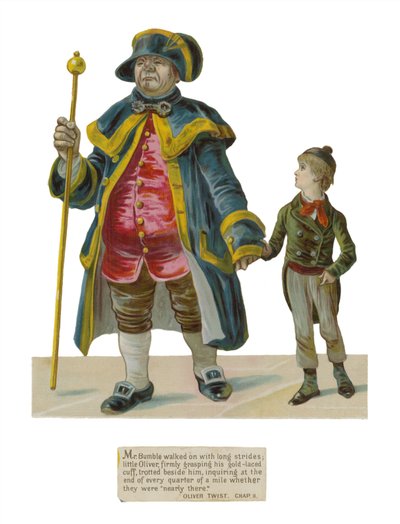 Mr. Bumble und Oliver Twist von English School