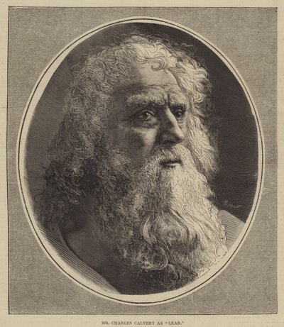 Mr. Charles Calvert als "Lear" (Gravur) von English School