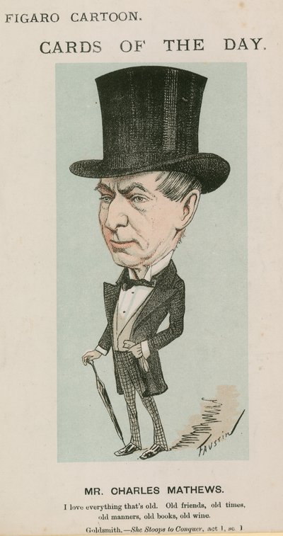 Mr Charles Mathews, Karikatur von English School