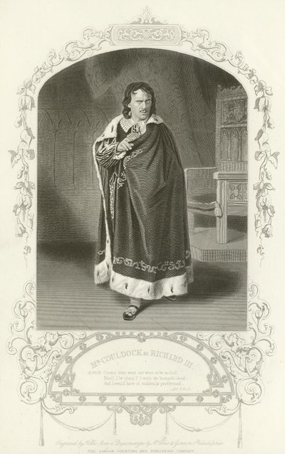 Mr. Couldock als Richard III, Richard III, Akt IV, Szene II von English School