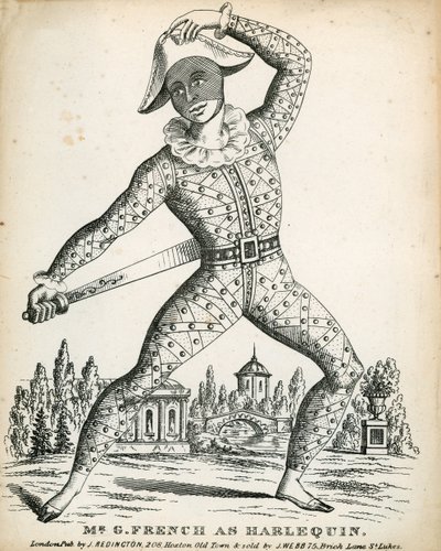 Herr G. French als Harlekin von English School