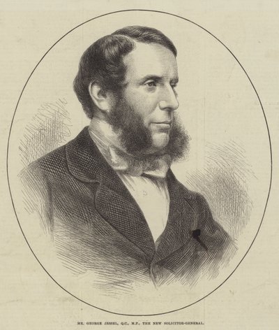 Mr. George Jessel, QC, MP, der neue Generalstaatsanwalt (Gravur) von English School