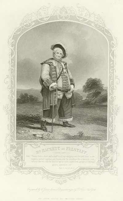 Mr. Hackett als Falstaff, König Heinrich IV, Teil I von English School