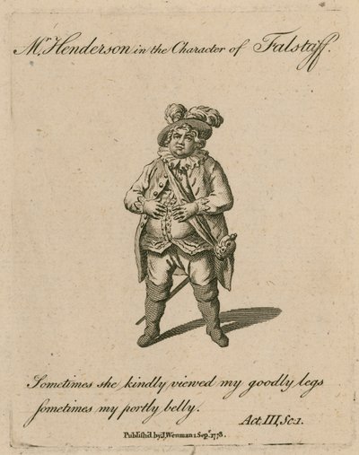 Mr Henderson in der Rolle des Falstaff von English School