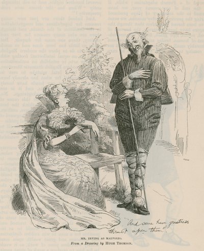 Henry Irving, Schauspieler, als Malvolio von English School
