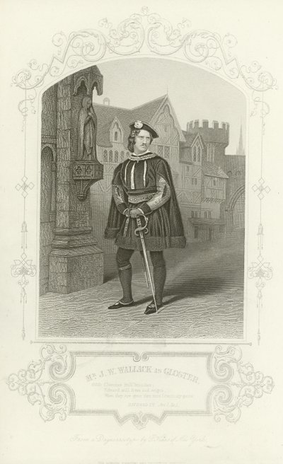 Mr. J. W. Wallack als Gloster, Richard III, Akt I, Szene I von English School