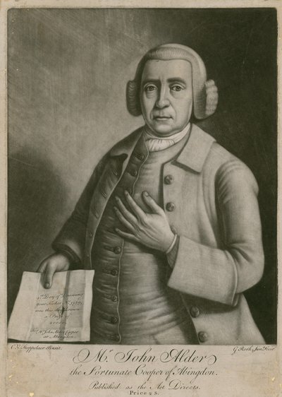 Mr. John Alder, der glückliche Küfer von Abingdon, Lotteriegewinner von English School
