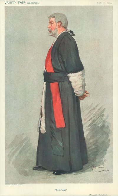 Mr Justice Scrutton, Urheberrecht, 28. Juni 1911, Vanity Fair Karikatur von English School