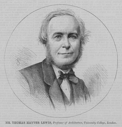 Mr Thomas Hayter Lewis, Professor für Architektur, University College, London (Stich) von English School