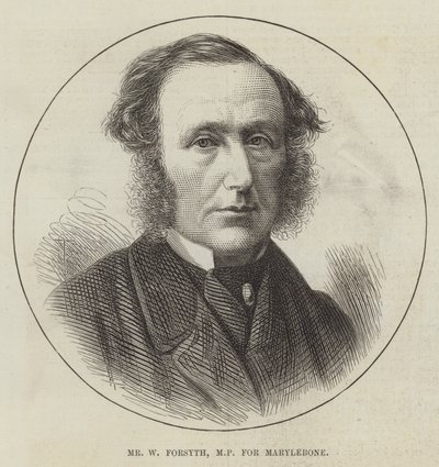Herr W Forsyth, Abgeordneter für Marylebone (Stich) von English School