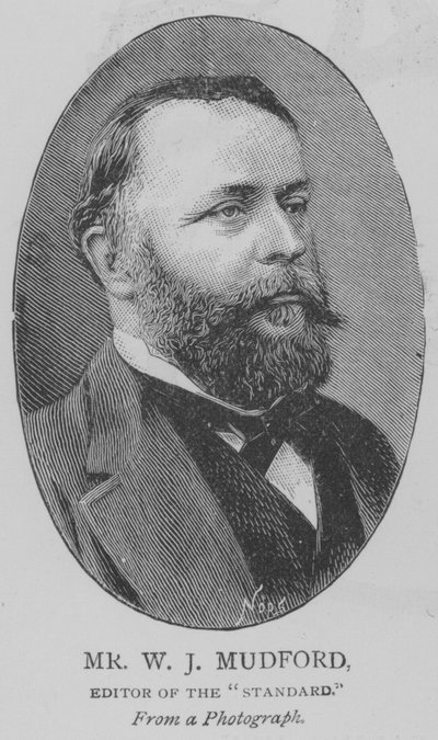 Mr W J Mudford, Herausgeber des "Standard" (Gravur) von English School