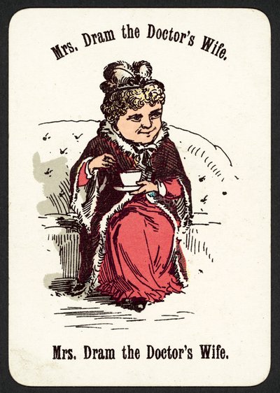 Mrs. Dram Die Frau des Arztes (Farblithografie) von English School