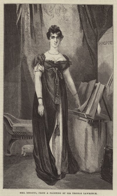 Mrs. Siddons, nach einem Gemälde von Sir Thomas Lawrence von English School