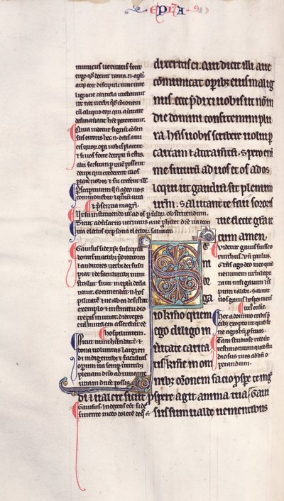 Ms.27, f.132v: Seite aus einer glossierten Kopie des Neuen Testaments von English School