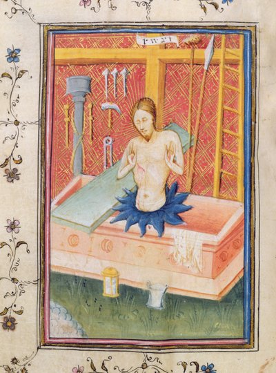 Christus mit den Leidenswerkzeugen, aus dem Knightley Psalter von English School