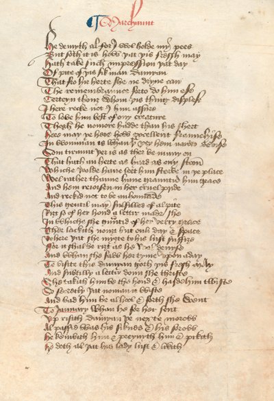 Ms. New Coll 314, f90v, Die Canterbury-Erzählungen von Geoffrey Chaucer von English School