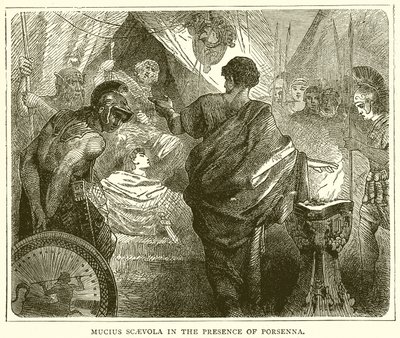 Mucius Scaevola in Anwesenheit von Porsenna von English School
