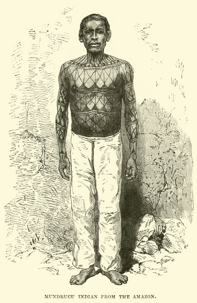 Mundrucu-Indianer vom Amazonas von English School