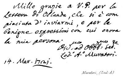 Muratori (Lud: A) von English School