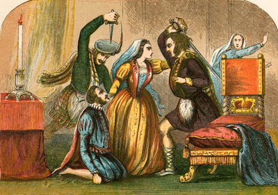 Mord an David Rizzio in Anwesenheit von Maria Stuart von English School