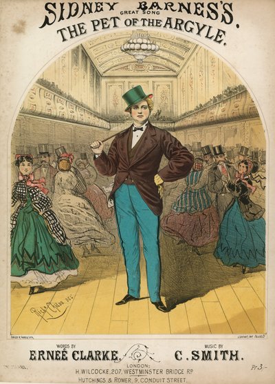 Musikalische Partitur für Sidney Barnesss Lied The Pet of the Argyle von English School