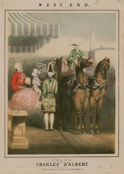 Musikpartitur für The West End, eine Polka von Charles DAlbert von English School