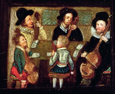 Musiker im Wadley House (Detail) von English School