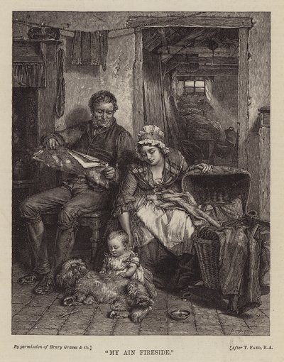 Mein eigenes Kaminfeuer (Stich) von English School