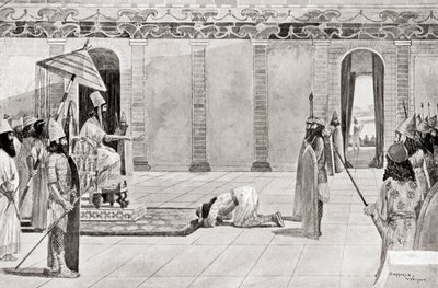 Nabonidus, König von Babylonien, aus Hutchinsons Geschichte der Nationen, veröffentlicht 1915 von English School