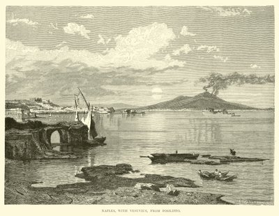 Neapel, mit Vesuv, von Posillipo von English School