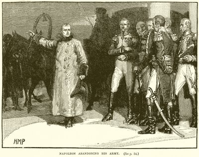 Napoleon verlässt seine Armee von English School