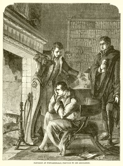 Napoleon in Fontainebleau, vor seiner Abdankung von English School