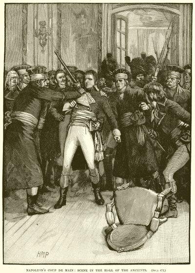 Napoleons Coup de Main: Szene in der Halle der Alten von English School