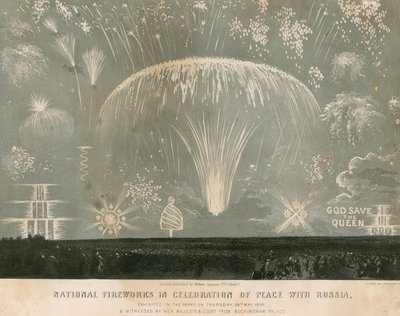 Nationales Feuerwerk zur Feier des Friedens mit Russland, 29. Mai 1856 von English School