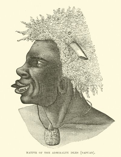 Eingeborener der Admiralitätsinseln, Papua von English School