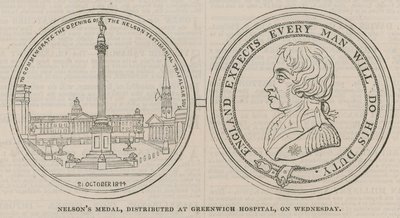 Nelsons Medaille, verteilt im Greenwich Hospital von English School