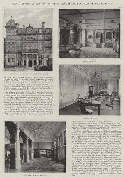 Neues Gebäude der Institution of Mechanical Engineers in Westminster von English School