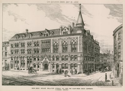 Neues Dock House Billiter Street, London EC, für die East and West India Dock Company von English School