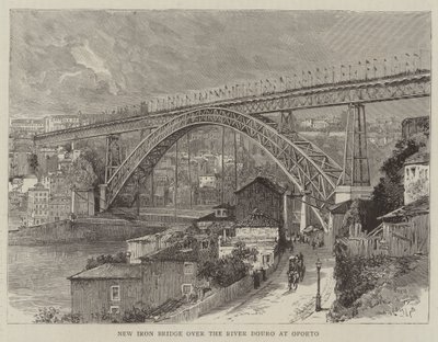 Neue Eisenbrücke über den Fluss Douro in Porto von English School
