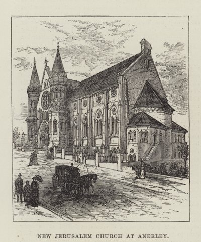 Neue Jerusalem-Kirche in Anerley (Gravur) von English School