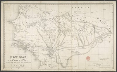 Neue Karte für die Reise zur Nordwestküste Afrikas, Anno, gezeichnet und gedruckt von Dean & Munday von English School