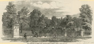 Neuer Eingang zum Hyde Park, gegenüber der Prince Albert Road von English School