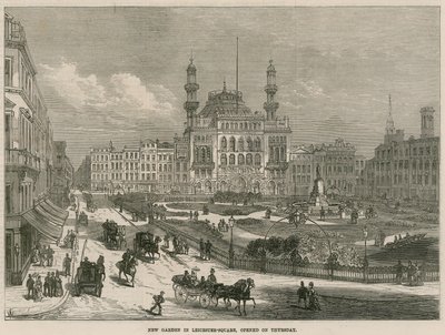 Neuer Garten im Leicester Square, London, eröffnet am Donnerstag von English School