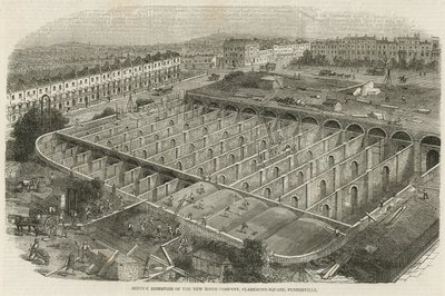 Neues Reservoir der New River Company, Claremont Square, Pentonville von English School